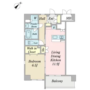 グランデファーレセンター北【4階】の間取り