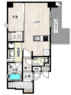 クレアホームズフラン博多祇園【5階】の間取り