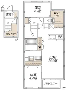 Le Noir(ルノアール)【2階】の間取り
