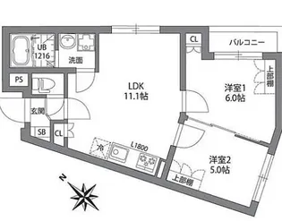 ジェムストーン目黒南【4階】の間取り