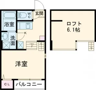 ハーモニーテラス姫里【1階】の間取り