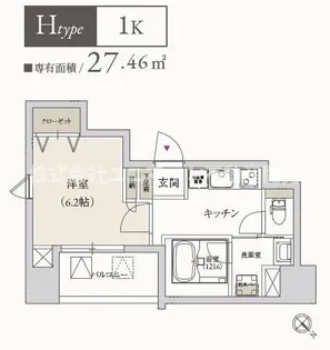 プライマル月島【7階】の間取り