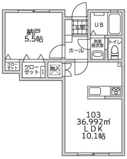 アベニール セレスト【1階】の間取り