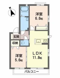 エスパルク B棟【1階】の間取り