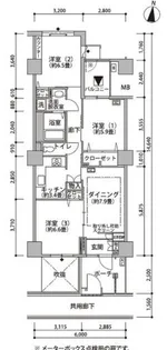 東雲キャナルコートCODAN21号棟【11階】の間取り