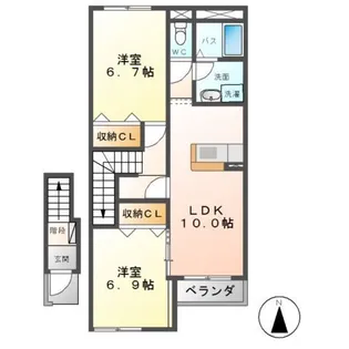 ローズパレス【2階】の間取り