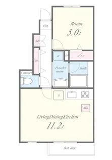 Cruce Amicus【1階】の間取り