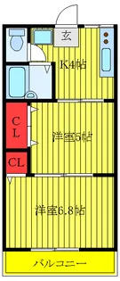 第二ヒルズハウス【1階】の間取り