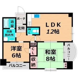 セレノナカザワ【6階】の間取り