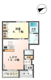 ヴィアレガーロII【1階】の間取り