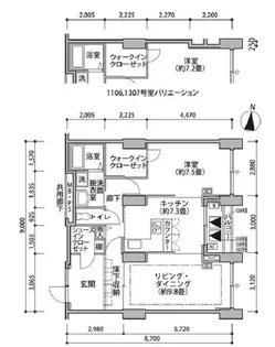 東雲キャナルコートCODAN14号棟【11階】の間取り