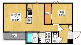 GRANDTIC西大寺【2階】の間取り
