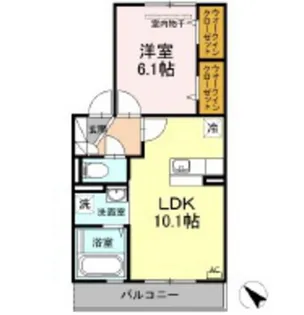 ゴールドウイング A棟【2階】の間取り