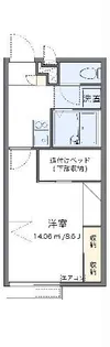 レオパレスアドヴァンテージ【2階】の間取り