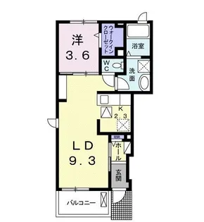 ウィステリア一佳I【1階】の間取り