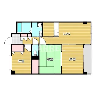 サクセスパレス桜塚【3階】の間取り