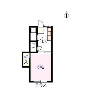 ウエストヴィラ【2階】の間取り