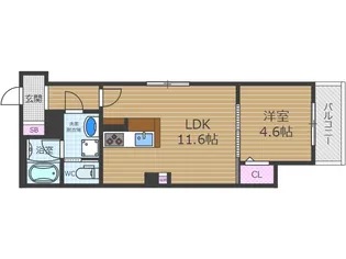 シャーメゾンENGLISCH【1階】の間取り