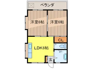 メゾンヒガII【2階】の間取り