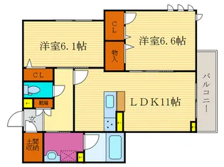 グランドソレイユ【3階】の間取り