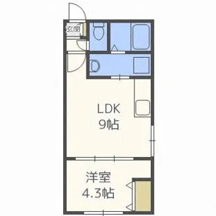 ラフィーネ円山公園・華【2階】の間取り