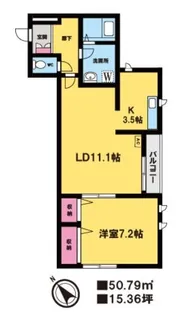 ヒルサイドレジデンス【2階】の間取り