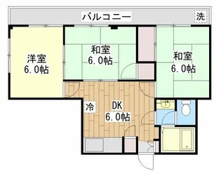 等々力QSハイム【4階】の間取り