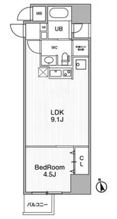 アーバンフラッツ池袋プレミアム【15階】の間取り