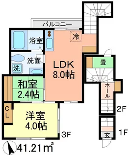 グランエッグス経堂【3階】の間取り