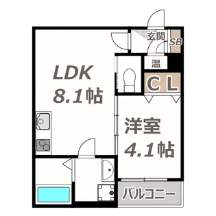 ローズガーデン矢田【2階】の間取り