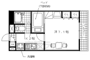 レオパレスエスペランサ【2階】の間取り