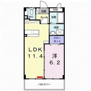 クール グラン ヒガ【2階】の間取り
