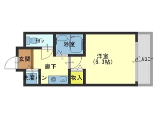 ディナスティ清水谷III【9階】の間取り