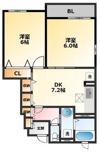 ハッピーガーデンII【1階】の間取り