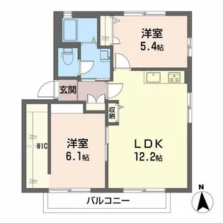 プロムナード蒲原 A棟【1階】の間取り