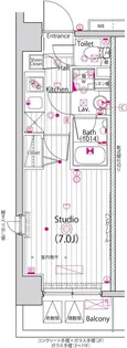ガーラ・プライム横濱関内【10階】の間取り