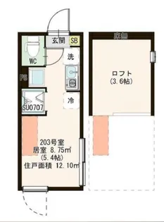 OAKS東武練馬【2階】の間取り