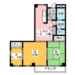 ロイヤルプライベートマンション【3階】の間取り