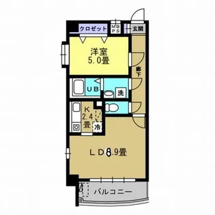 ヴィラクレール【1階】の間取り