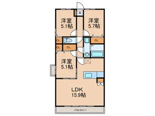 ソシア【4階】の間取り