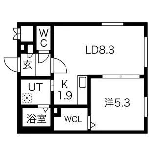 Y′s Hiragishi【4階】の間取り