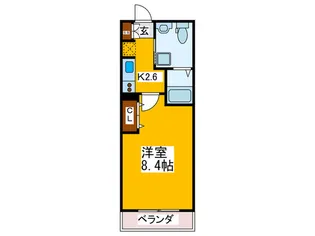 グロ-ハイツ南堀江【5階】の間取り