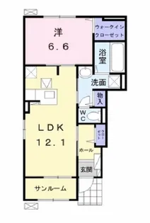 ハイネB【1階】の間取り