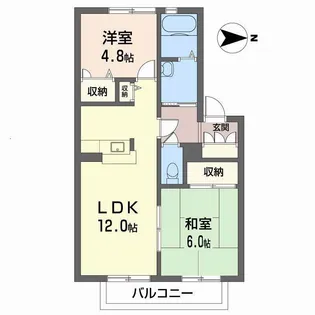 ディアス宮脇B棟【2階】の間取り