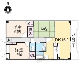 グレースコート恋の窪【3階】の間取り