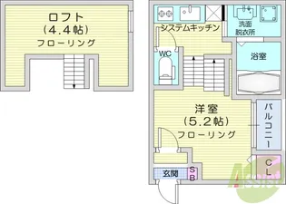 クローシェ河原町【1階】の間取り