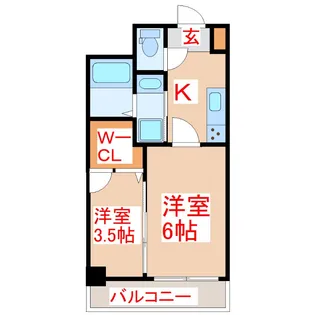 endurance中央駅前【4階】の間取り