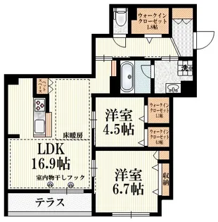 エルズプラス高円寺南【1階】の間取り