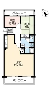 URアミティ学園西町【5階】の間取り
