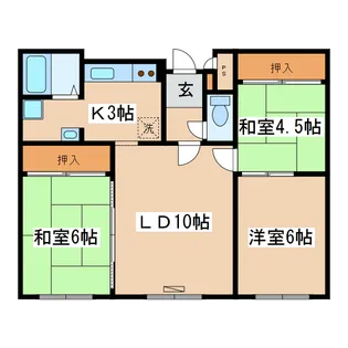 ハーバーヒルズ【3階】の間取り